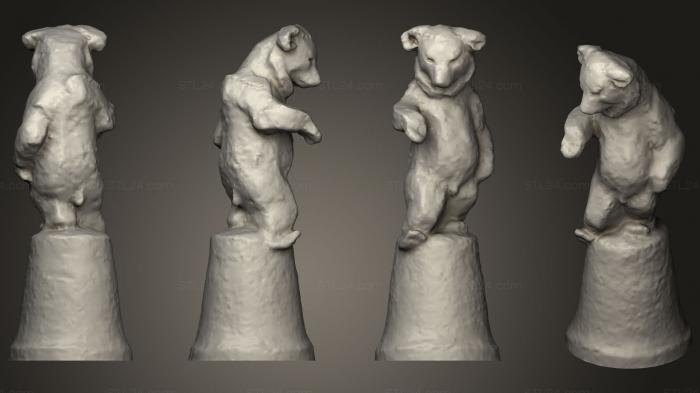 Статуэтки животных (Seisova karhu, STKJ_1453) 3D модель для ЧПУ станка